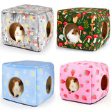 Plush Guinea Pig Hideout — Washable Dual-Entrance Small Pet House