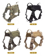 Tactical Camo Dog Vest (Outdoor Training, Chest & Back, Large Dogs)
