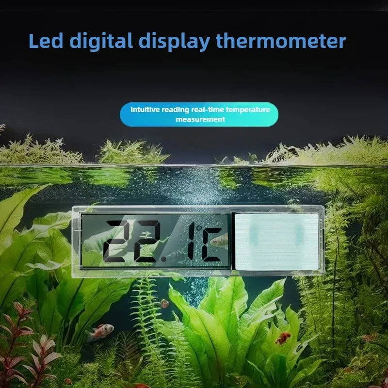 LCD Digital Aquarium Thermometer (Electronic, Waterproof, Instant-Read)
