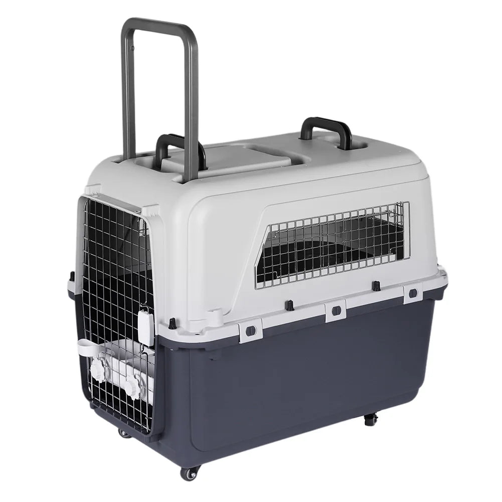 Airline-Friendly Pet Travel Kennel (Portable, Collapsible, Large Pets)