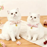 Heart Pet Collar with Flower Design for Cats — Comfortable Stylish Cat Collar