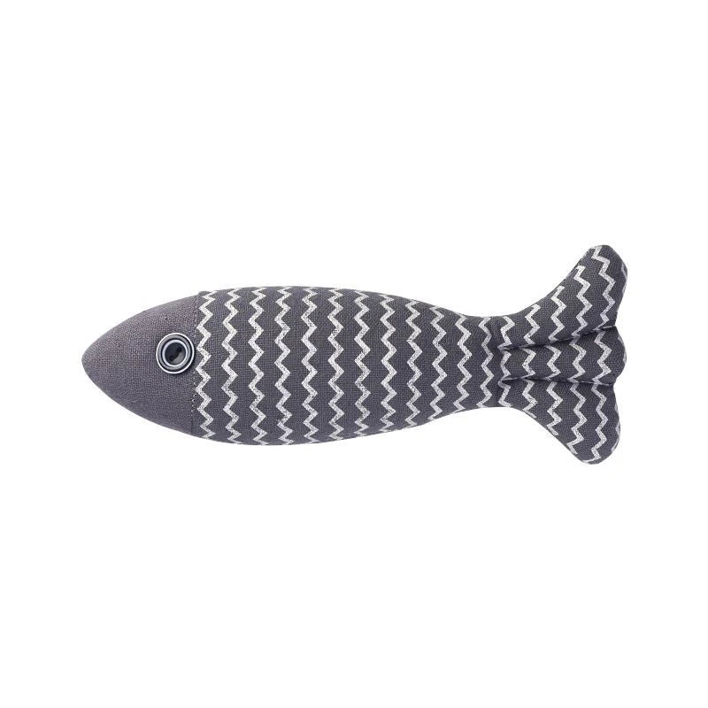 Catnip Fish Chew Toy — Plush Kicker for Dental Play