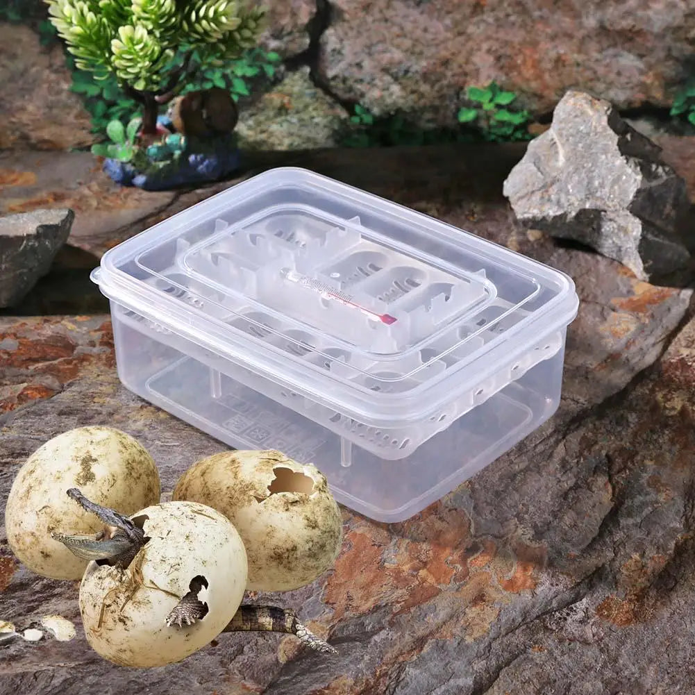 16-Grid Reptile Egg Incubator Tray — Hatching Case for Lizards & Snakes