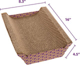 Catnip-Infused Corrugated Cat Scratcher Lounge Bed