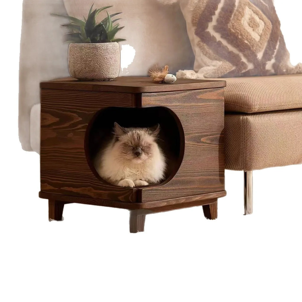 Cat Nest Sofa Bed with Built-In Bedside Table