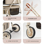 Double Cat & Dog Stroller Trolley for Outdoor Pet Travel — Cat & Dog Carrier Travel Cart