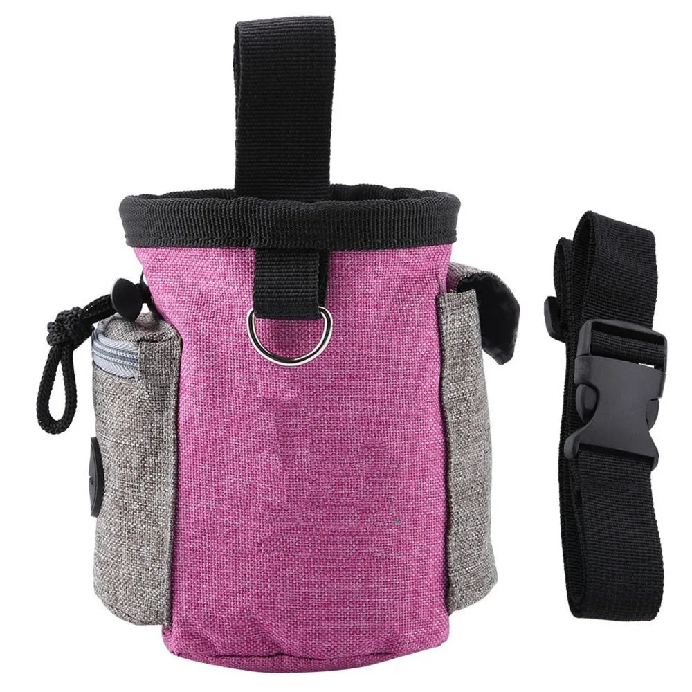 Linen Dog Waist Pack Treat Pouch (Adjustable, Water-Resistant, Cotton)