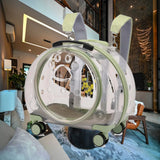 Pet Carrier with Wheels Transparent Pet Carrier Suitcase Hard-Sided Cats, Small Dogs, Travel, Airport, Professional Visits