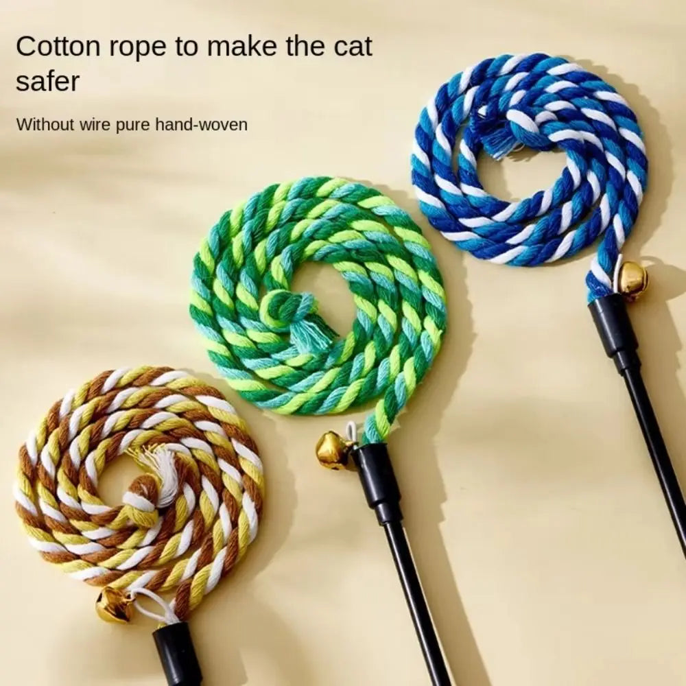 Feather Cat Teaser Wand with Bell — Lightweight Daily Exercise Toy