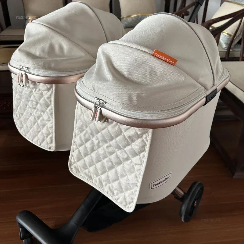 Portable Folding Double-Decker Pet Stroller for Dogs & Cats — Multi-Function Outdoor Mobile Travel Cart