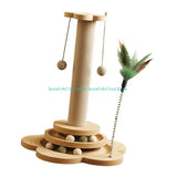 Pendant Cat Scratching Post with Interactive Track — Fun Scratcher for Indoor Cats