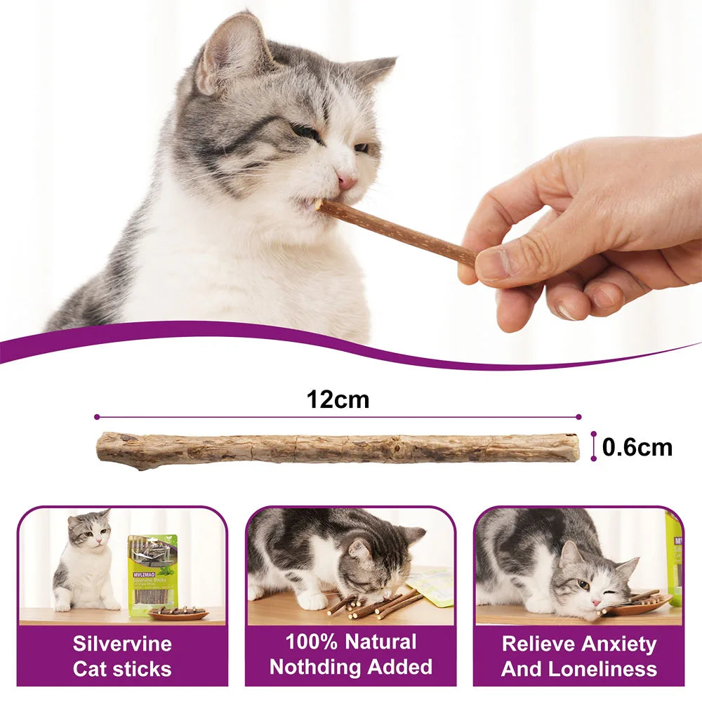 Silvervine Chew Sticks for Cats (10-Pack)