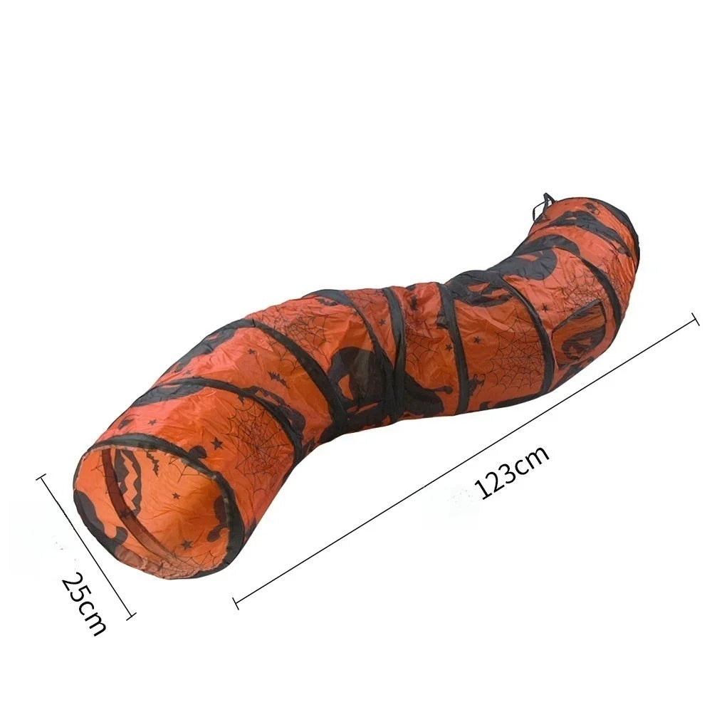 Collapsible Cat Tunnel — Halloween-Themed Multi-Branch Play Tube