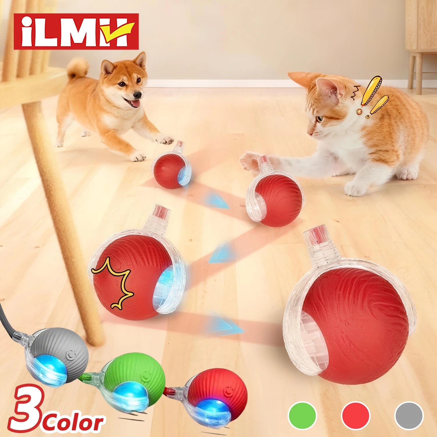 Mouse-Imitating Rolling Ball Cat Toy