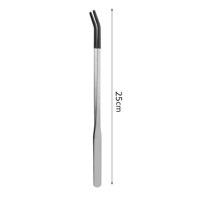 Stainless Steel Pet Feeding Tongs — Rubber-Tipped Tweezers for Reptiles
