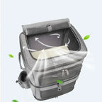Double-Layer Large-Capacity Breathable Pet Trolley Case for 2 Dogs & Cats — Portable Outdoor Travel Carrier