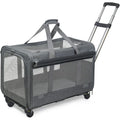 Large Rolling Pet Carrier with Wheels up to 30lbs (Breathable, Collapsible)