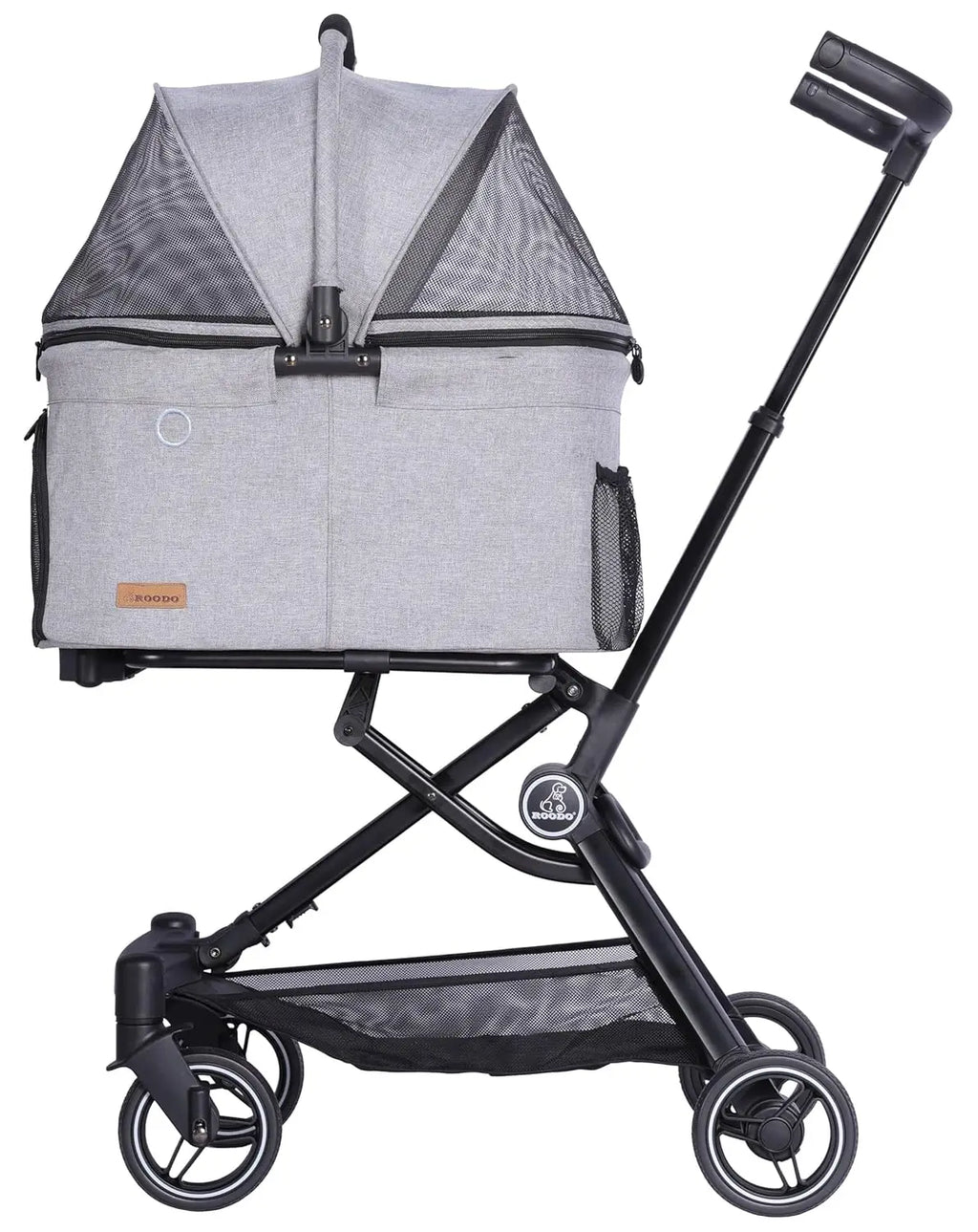 Upgraded 3-in-1 All-Terrain Lightweight Folding Pet Stroller with Detachable Carrier