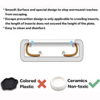 Anti-Escape Ceramic Feeder Dish — Worm-Proof Bowl for Geckos & Small Reptiles