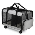 Double-Layer Pull-Out Pet Backpack with Single Shoulder & Handheld Straps for Cats & Dogs