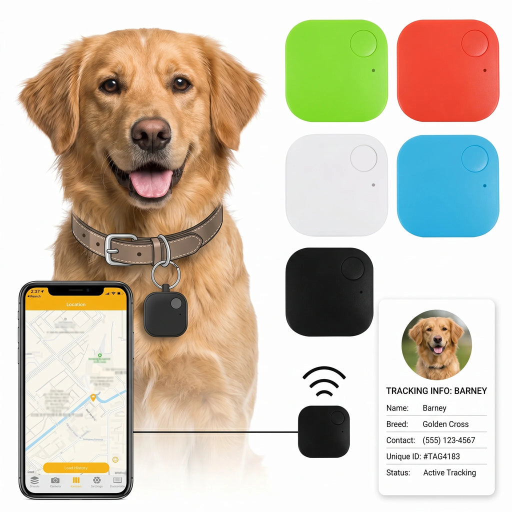 Mini Bluetooth GPS Pet Tracker with Speaker - AirTag-Style for iOS & Android