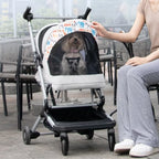 Ultra-Light Foldable Pet Stroller for Cats & Dogs — Dual-Pet