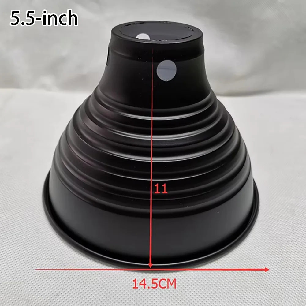 Aluminum Reptile Heat Lamp Dome Shell — Reflective Lampshade with Wire Bracket