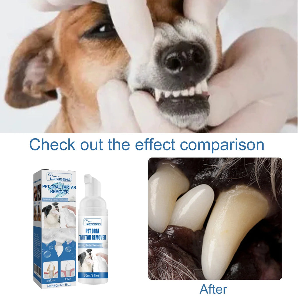 Pet Mouth Cleaning Foam — Natural Tartar Remover, 12-Hour Fresh Breath
