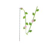 Felt Flower & Leaf Teaser Wand — Gentle Long Play Stick for Kittens