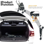 4-Wheel Foldable Pet Stroller for Teacup Poodles, Cats & Small Dogs — Lightweight Outdoor Travel Cart
