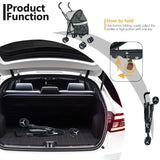 Lightweight Foldable Pet Stroller Four Wheel Teacup Poodle Cat Dog Outdoor Travel Cart Stroller for Dog Dog Trolley Dog Cart