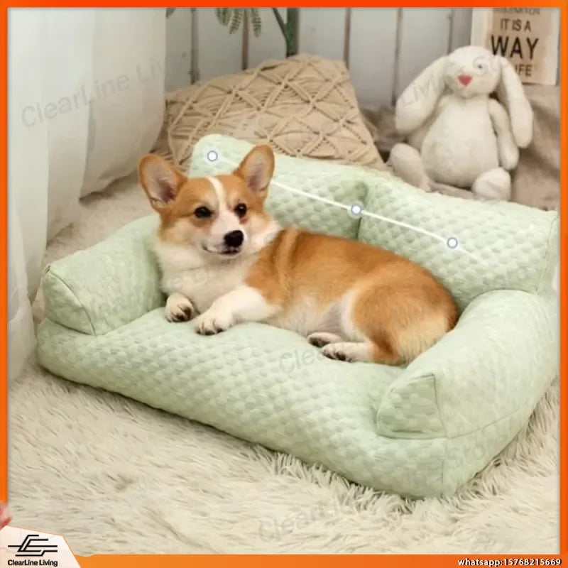 Ice Silk Cooling Sofa Bed for Dogs & Cats, Washable