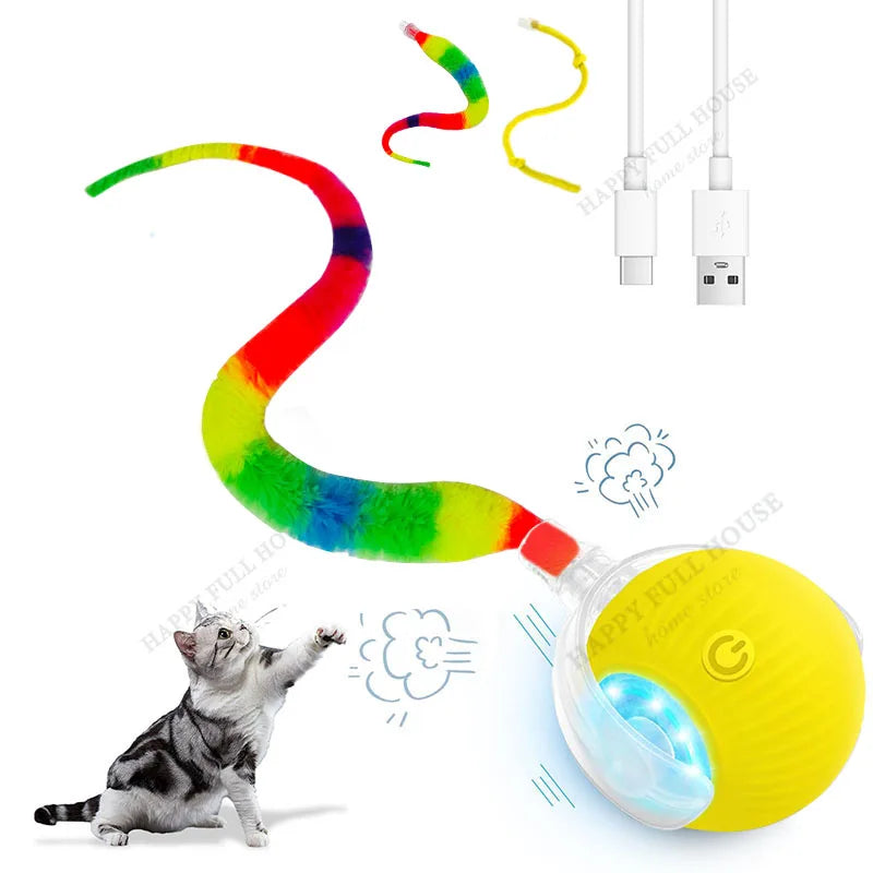 2-in-1 Automatic Interactive Cat Ball Toy