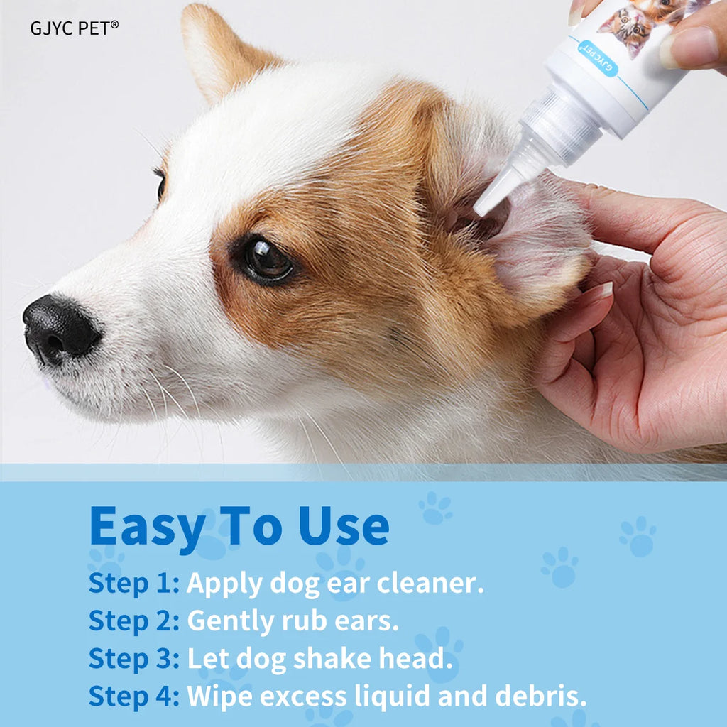 Natural Pet Ear Cleaner — Gentle Wax & Odor Solution for Dogs & Cats