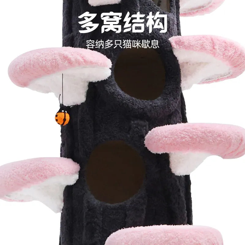 Floor-to-Ceiling Cat Tree with Jumping Platforms