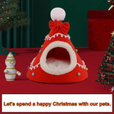 Christmas Tree Cat Nest (Semi-Closed Winter Warm House)