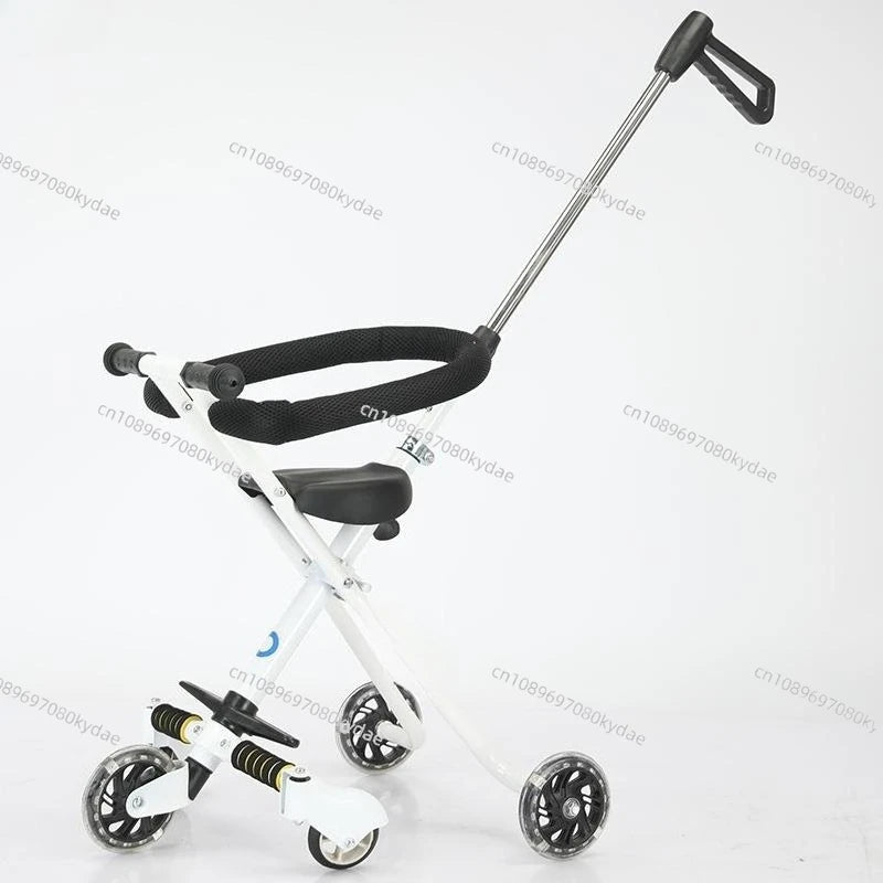 Reclining Ride-On Pet & Baby Stroller — One-Click Folding Lightweight Outdoor Travel Pushchair