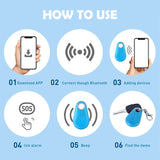 Bluetooth Two-Way Anti-Loss Alarm for Phones, Keys & Wallets - 2 Shapes