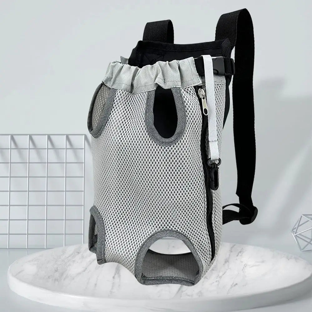 Hands-Free Dog Front Carrier (Mesh, Double Shoulder, Portable)