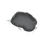 Rock-Design Reptile Feeder Bowl — Smooth-Edge Feeding & Water Basin