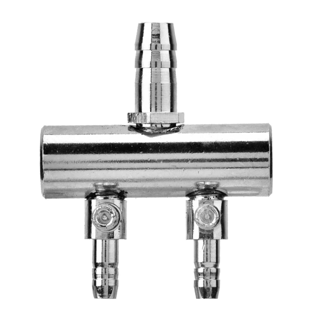 Stainless Steel Aquarium Air Flow Control Valve (8mm to 4mm, Splitter)