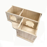 Wooden Multi-Room Hamster Maze House — Modular Habitat & Ladder Set