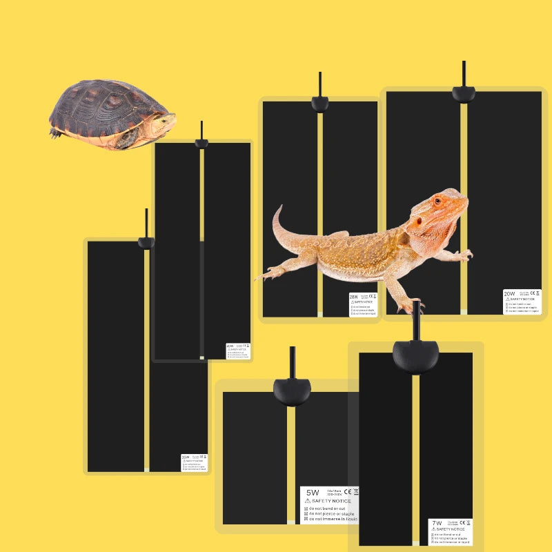 Adjustable Reptile Heat Mat — Waterproof Under-Tank Warmer, 5W–45W