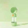 2-in-1 Pet Water Bottle with Food Container (Transparent, Easy Clean)