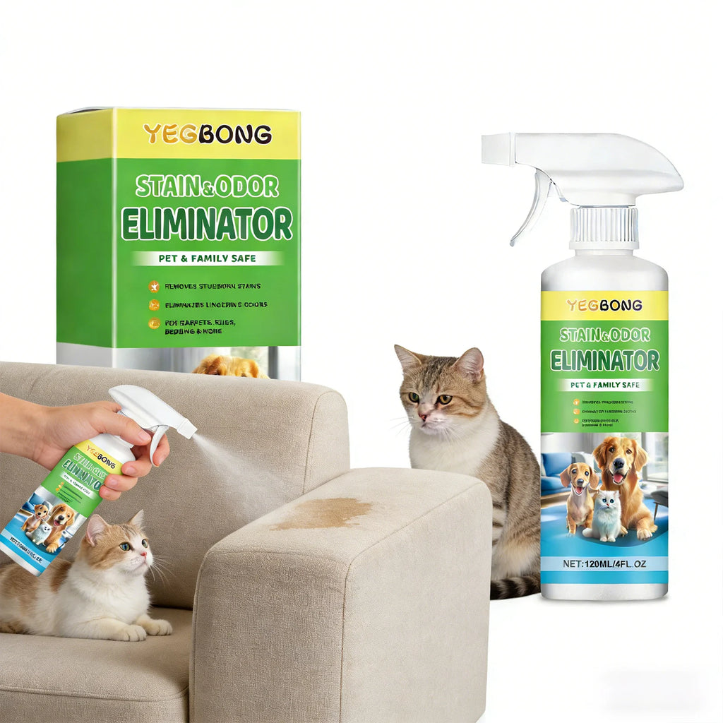 Pet Stain & Odor Remover Spray — Dissolves Stubborn Urine Stains, 120ml