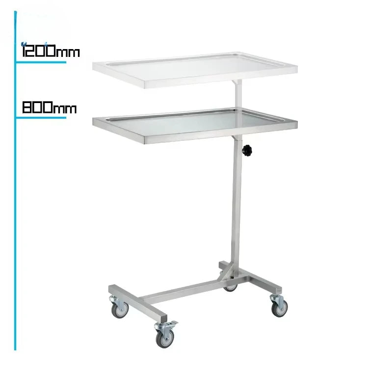 Stainless Steel Veterinary Medical Trolley Cart for Vet Clinics & Hospitals