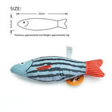 Catnip & Silvervine Fish Kicker Toy — Chew-Resistant with Wand Attachment