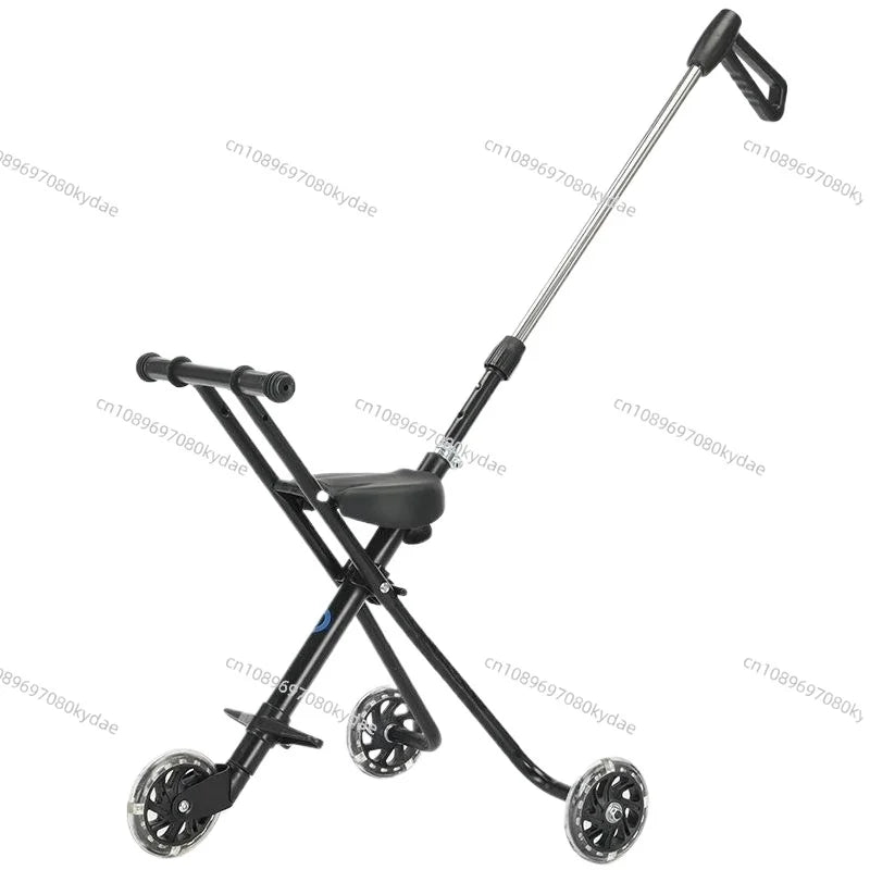 Reclining Ride-On Pet & Baby Stroller — One-Click Folding Lightweight Outdoor Travel Pushchair