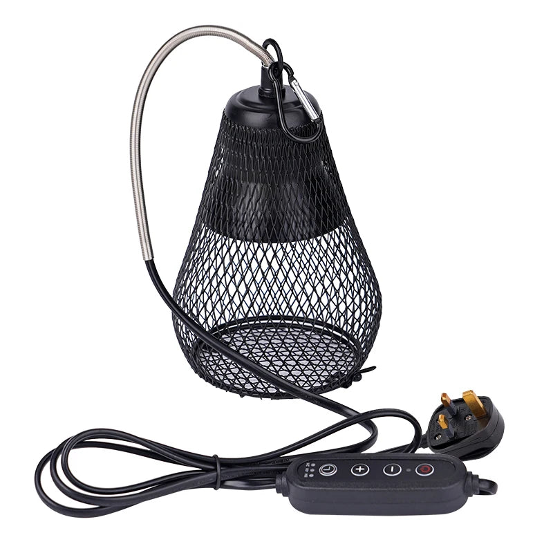 All-in-One Reptile Heat Lamp Shade — Anti-Scald Ceramic Infrared Heater