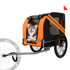 2-in-1 All-Terrain Pet Bike Trailer & Push Cart — Durable Steel Frame, 66 lb Capacity for Dogs & Cats